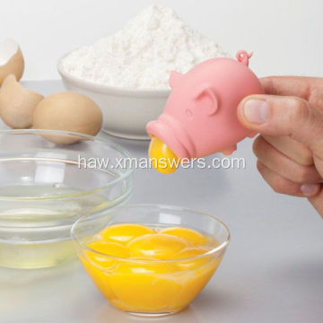 Hoʻolaha Meaʻai maʻamau Silicone Rubber Egg Yolk Separator